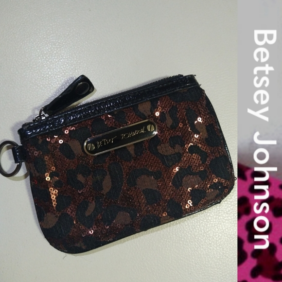 Free With Purchase Betsey Johnson change purse card key chain holder Wallet - Picture 2 of 16